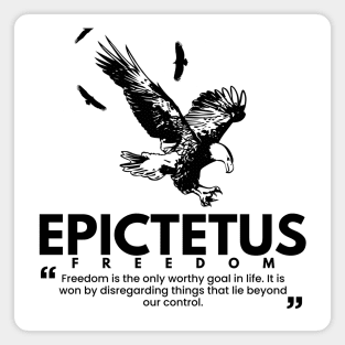 Epictetus Eagle Flying over Freedom Magnet